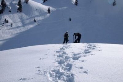 Snowshoeing on Mt Baker, outside of Bellingham Washington. photo by Max Hartshorne.