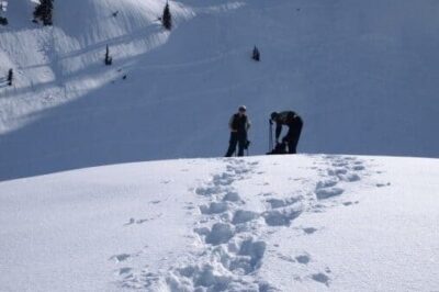 Snowshoeing on Mt Baker, outside of Bellingham Washington. photo by Max Hartshorne.