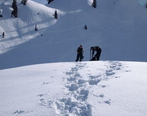 Snowshoeing on Mt Baker, outside of Bellingham Washington. photo by Max Hartshorne.
