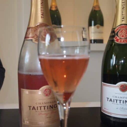 Taittinger's Rose Champagnes in Reims, France.