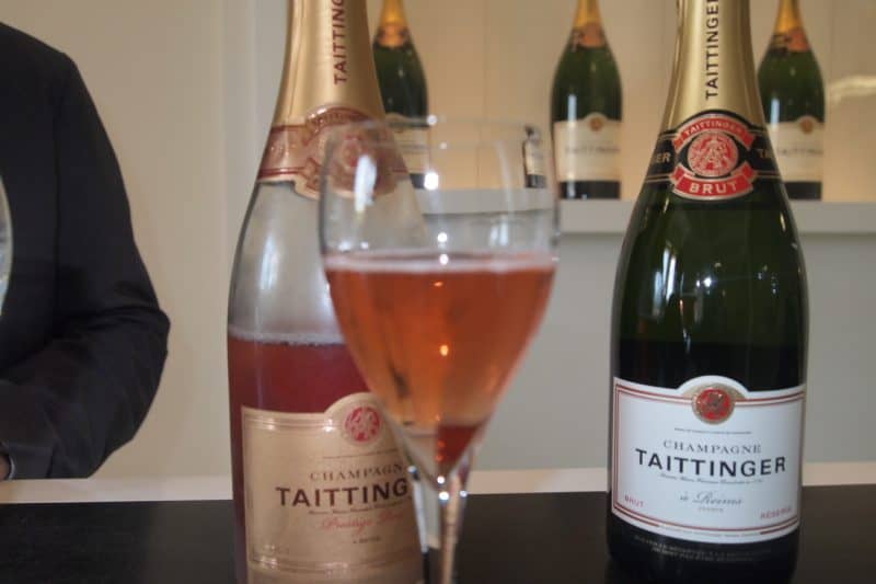 Taittinger's Rose Champagnes in Reims, France.