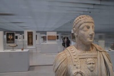 Inside the new Louvre Lens.