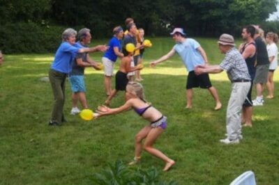 Water balloon toss in PA.