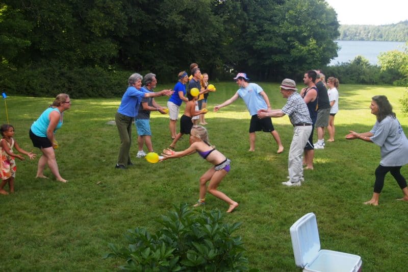 Water balloon toss in PA.