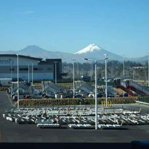 Volcano at Mariscal Sucre airport in Quito.
