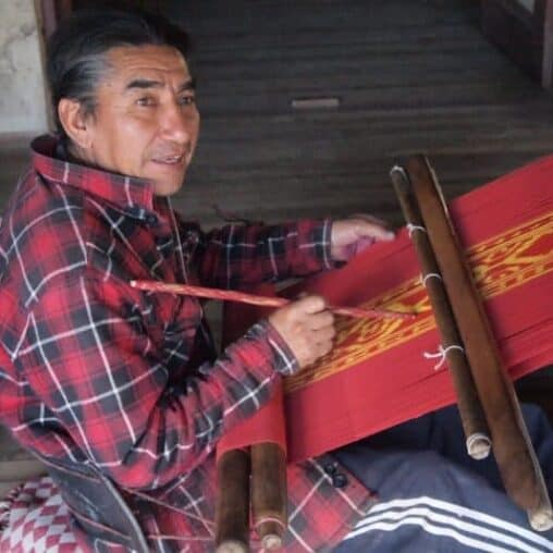 Jose Jimenez makes dyes from walnuts, insects and other natural things to weave in spectacular shawls.