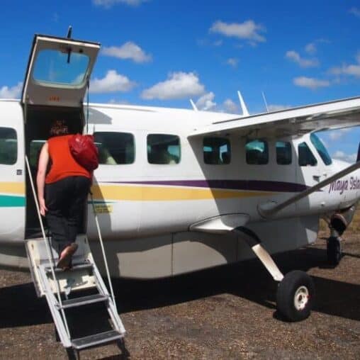 Maya Air's plane to San Pedro.