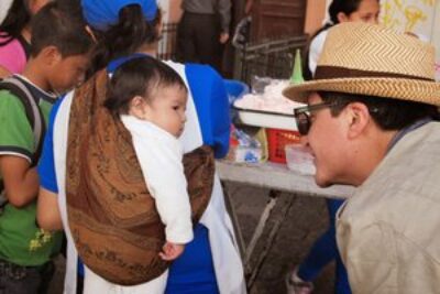 A baby in Cuenca, Ecuador.