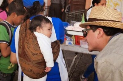 A baby in Cuenca, Ecuador.