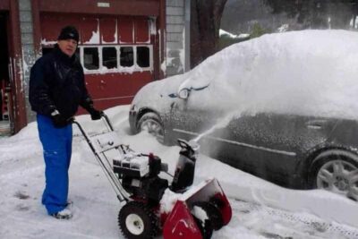 Snowblowing in S. Deerfield.