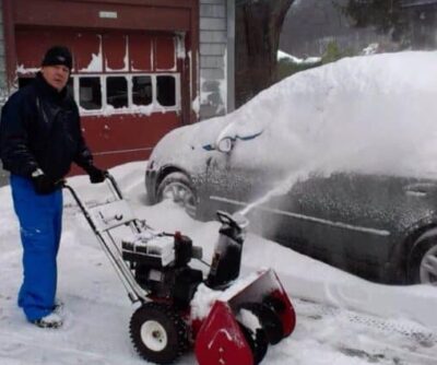 Snowblowing in S. Deerfield.