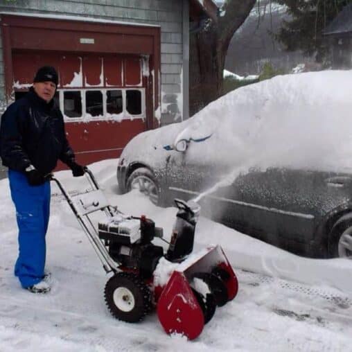 Snowblowing in S. Deerfield.