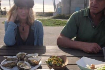 Mark Rey, of the Jolly Oyster, a food truck that sells their own farmed oysters on the Ventura beach.