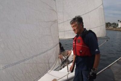 At the UCLA Marina Aquatic Center in Marina del Rey, Ceasar teaches sailing at all levels.