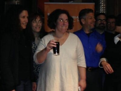 Josie Dulles, winner of Valley Voices Story Slam, Northampton March 14, 2014