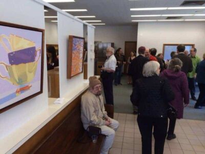A good crowd showed up to support the exciting Arts Bank in South Deerfield.