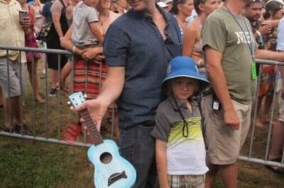 Monte Belmonte with his son and Festival Chief Jim Olsen at last year's fest.