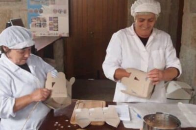 Cheesemakers at Hotel Casa da Inguas, central Portugal.