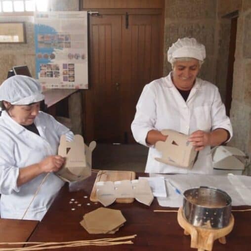 Cheesemakers at Hotel Casa da Inguas, central Portugal.
