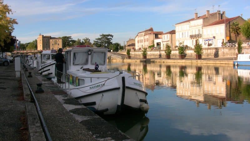 A canal in Condom, France. 