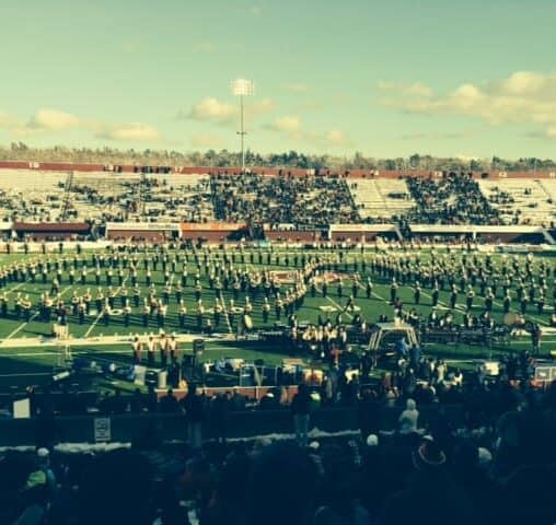 The Pride and Class of New England, the University of Massachusetts Marching Band!