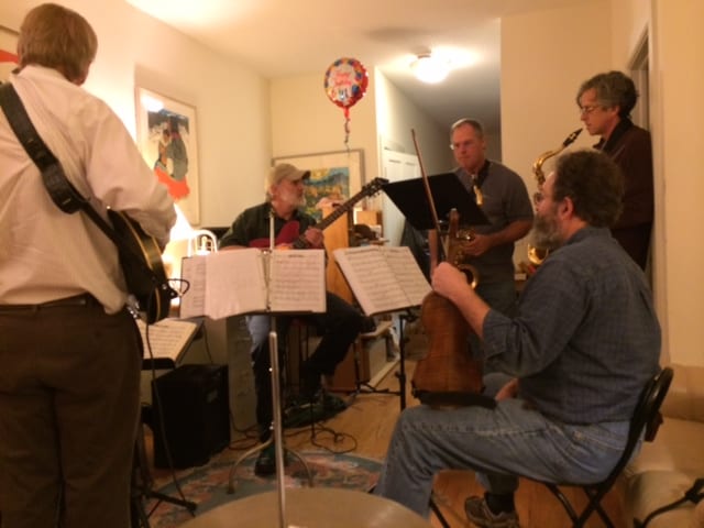In a Northampton apartment, we played jazz standards on a Monday night.