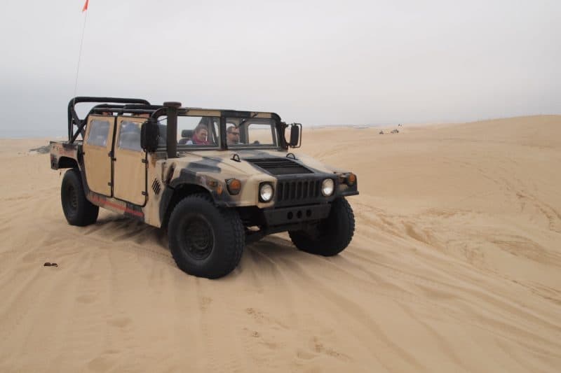 One of three Humvees owned by Pacific Adventures for Pismo Beach dunes excursions.