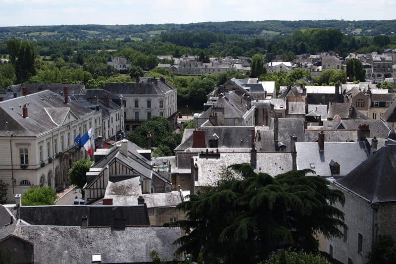 Chinon is a small town of about 8000 that is a UNESCO World Heritage site and has a castle on a bluff overlooking the Vienne river.