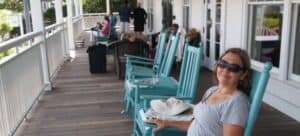 The wrap-around porch at the Harbor View Hotel in Edgartown is the best view in town!