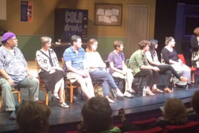 The cast of Luna Gale at a talk-back after Thursday