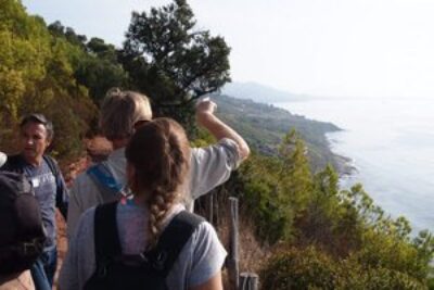Hiking the Colle Noir, overlooking Port Cros National Park in Provence.