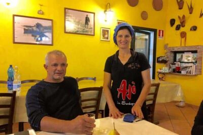 Salvatore and Magdalena Porcu, brother and sister owners of Agritourismo il Sinis in Cabras, Sardinia.