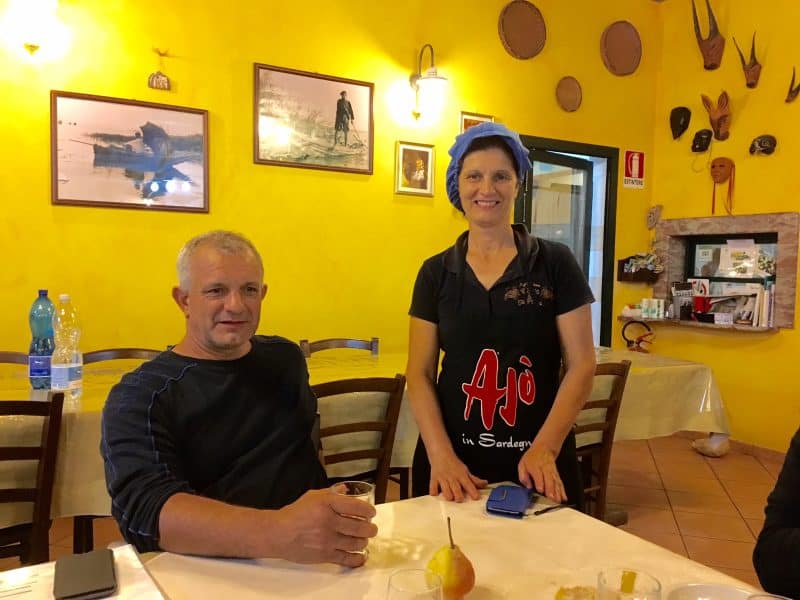 Salvatore and Magdalena Porcu, brother and sister owners of Agritourismo il Sinis in Cabras, Sardinia.