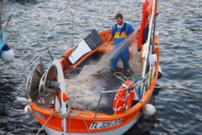Fisherman at Port Niel, Giens, France.