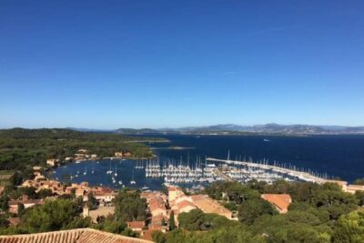 View of the harbor of Porquerolles from the fort built in 1531. 