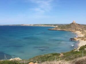 The Sinis Peninsula outside of Cabras, Sardinia.