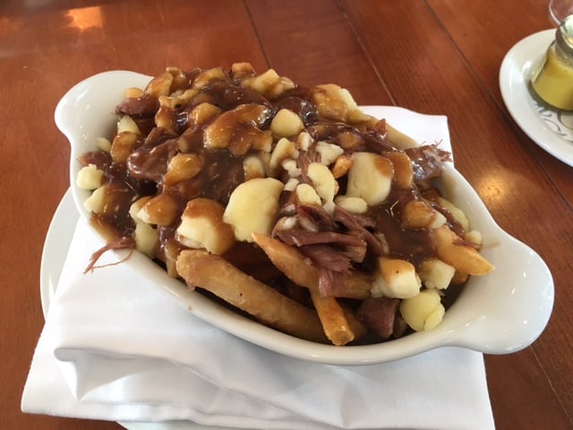 This poutine came with rich duck and the rest of the familiar ingredients, at the Fairmont Tremblanc. Very very good!