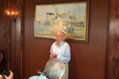 A former paddle wheel ship captain shares stories about the river aboard the Natchez in New Orleans.