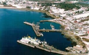 Aerial view of Grand Manan Island, off the coast of New Brunswick, Canada.