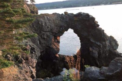 The Hole in the Wall, a strange formation along the coast of Grand Manan island. We saw it by land and by sea