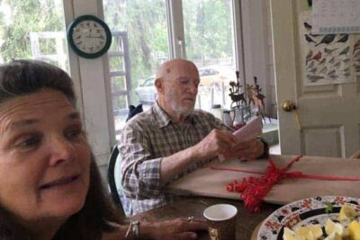 Nat Hartshorne, with daughter and my older sister Anne Allen.
