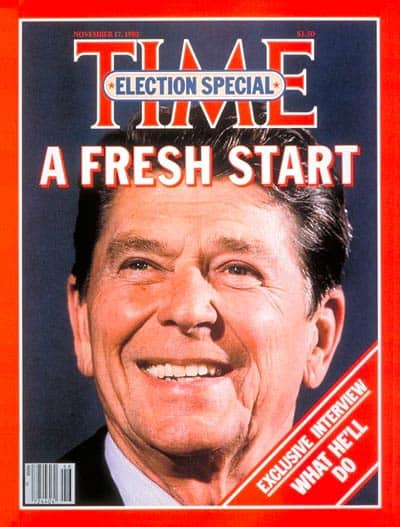 Time Magazine after Ronald Reagan was elected.