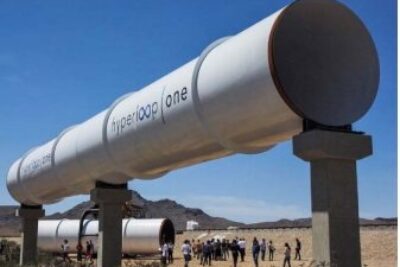 This is a portion of the Hyperloop One high-speed transportation system Columbus hopes will easily and quickly allow it to connect to Chicago and Pittsburgh. (Photo provided by Mid-Ohio Regional Planning Commission).