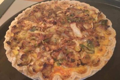 My cabbage and caramelized onion pie.
