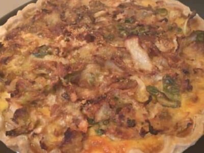 My cabbage and caramelized onion pie.