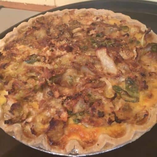 My cabbage and caramelized onion pie.