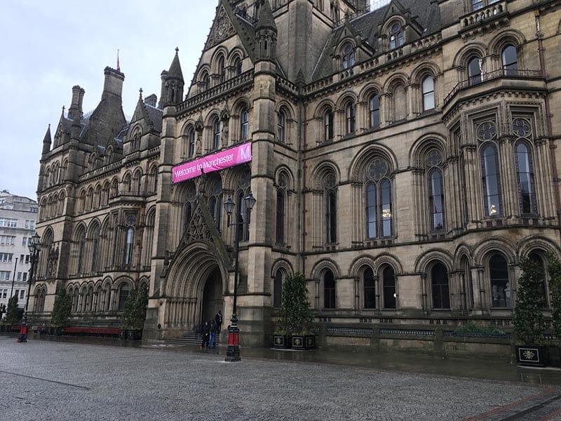 Manchester's elegant City Hall.