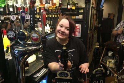 Jessica McDermott runs the Grey Horse public house in Manchester.