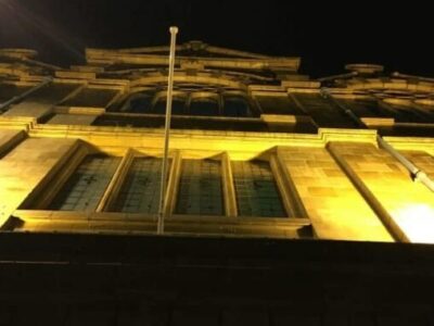 Albert Hall in Manchester, where Bob Dylan played the electric guitar to the boos of the audience.