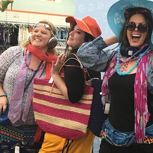 A favorite game is to see how many items of clothing one person can put on in 1 minute. Stylish, huh?